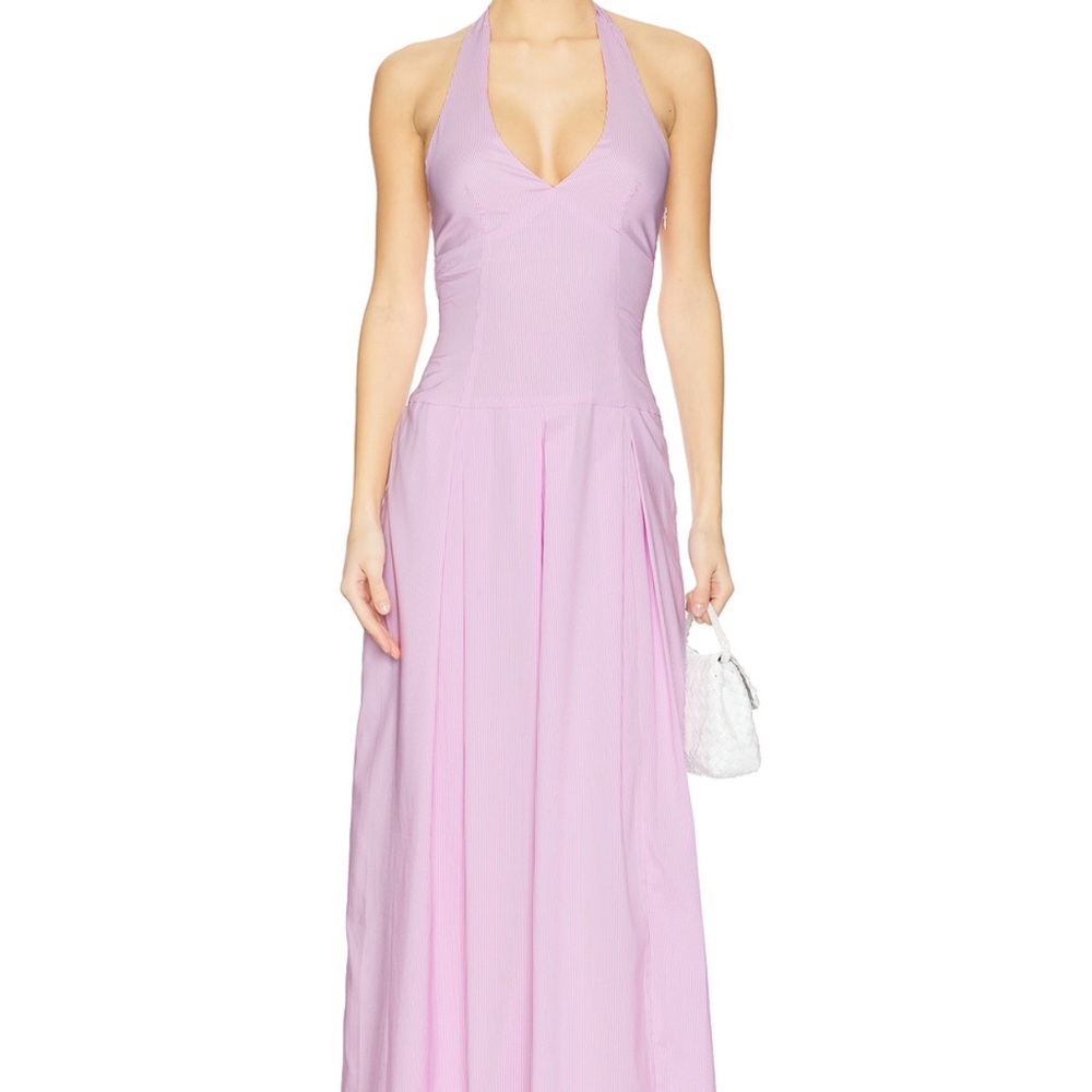 REVOLVE More to Come Pink Pinstripe Dress